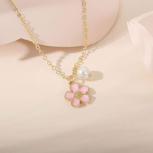 enasal Flower Girl Proposal Gifts,14K Gold Plated Necklace Bridesmaid Gifts from the Bride on Wedding Bridal Shower Party in Saudi Arabia