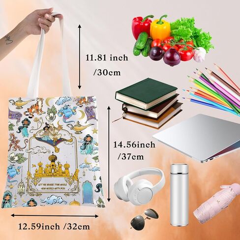 Bwktop Princess Jasmine Bag Bag Magic Lamp Fans Gift Magic Genie Loadt Counter Bag Melecine Memories in Saudi Arabia