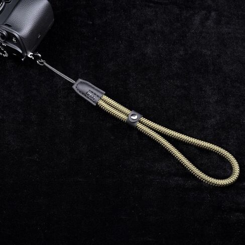 VKO Climbing Rope Camera Wrist Strap,High-Performance Cord & Leather Adjuster–6mm Safety Tether for Compact Cameras,Mirrorless Camera,Eyelet-Compatible Devices Black in Kuwait