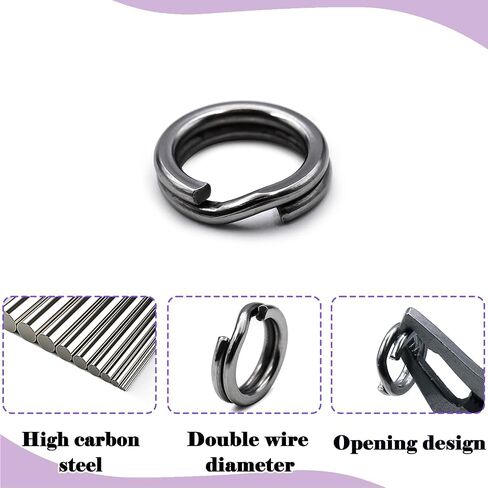 Natufish Split Rings Heavy Duty 50/100/280Pcs for Saltwater Fishing in Kuwait