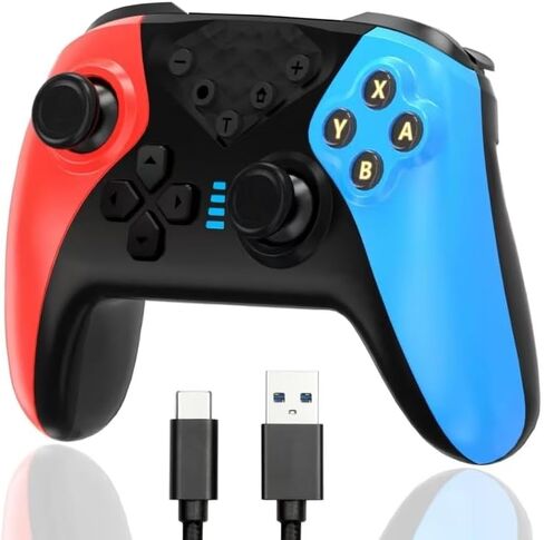 SZDILONG Wireless Controller with 7 Colors RGB Light for P-S5 Pro/Slim,Steam,iOS,MAC,PC Windows/Android 10 and Above,Support Microphone/Dual Vibration/Turbo/Programmable, with 3.5mm Audio Jack, Black in Saudi Arabia