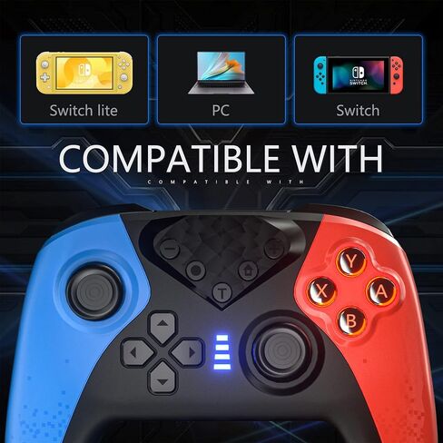 SZDILONG Wireless Controller with 7 Colors RGB Light for P-S5 Pro/Slim,Steam,iOS,MAC,PC Windows/Android 10 and Above,Support Microphone/Dual Vibration/Turbo/Programmable, with 3.5mm Audio Jack, Black in Saudi Arabia