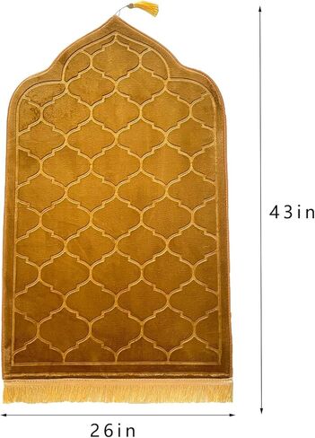 سجادة الصلاة المسلمة حصيرة إسلامية - سماكة السجادة الإسفنية المسلمة للرجال نساء عيد السفر رمضان ، رفاهية ناعمة كبيرة للركبتين والجبهة （الجمل） in Kuwait