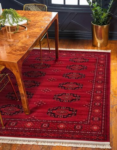 Rugs.com Bokhara Collection Bruc-2x3 سجادة حمراء متوسطة الولادة مثالية للمداخل والمطابخ ، زوايا الإفطار ، قطع لهجة in Kuwait