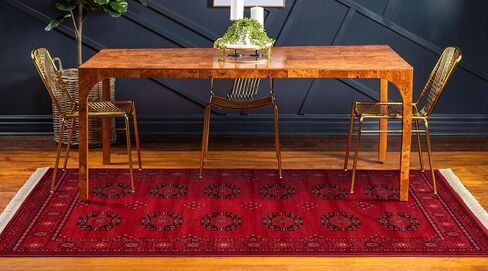 Rugs.com Bokhara Collection Bruc-2x3 سجادة حمراء متوسطة الولادة مثالية للمداخل والمطابخ ، زوايا الإفطار ، قطع لهجة in Kuwait