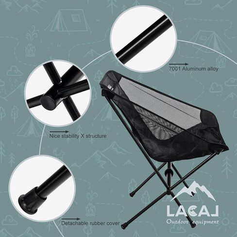 Ultra-Light Folding Camping Chair, All-Aluminum Frame, Surper Breathable Fabric, Easy to Carry, Compact Storage Size(1 Pack) in Saudi Arabia