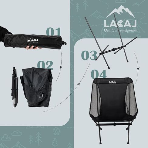 Ultra-Light Folding Camping Chair, All-Aluminum Frame, Surper Breathable Fabric, Easy to Carry, Compact Storage Size(1 Pack) in Saudi Arabia