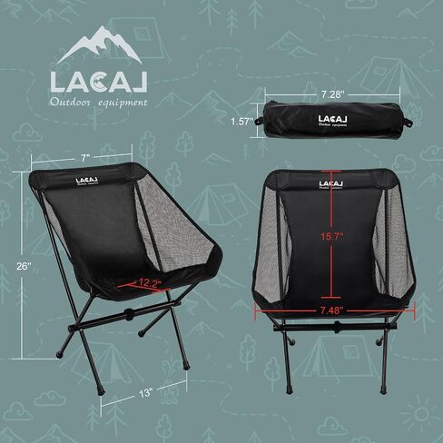 Ultra-Light Folding Camping Chair, All-Aluminum Frame, Surper Breathable Fabric, Easy to Carry, Compact Storage Size(1 Pack) in Saudi Arabia