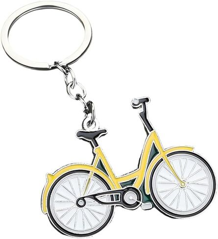 Cute Zinc Alloy Enamel Bicycle Keychains Bike Keyring for Women Purse Car Keys Accessories Charms Gifts in Saudi Arabia