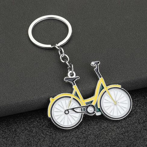 Cute Zinc Alloy Enamel Bicycle Keychains Bike Keyring for Women Purse Car Keys Accessories Charms Gifts in Saudi Arabia