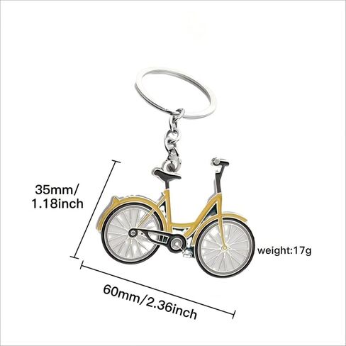 Cute Zinc Alloy Enamel Bicycle Keychains Bike Keyring for Women Purse Car Keys Accessories Charms Gifts in Saudi Arabia