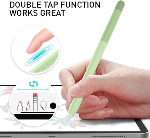حالة Delidigi لـ Apple Pencil Pro (2024) و Apple Pencil 2nd Gendient Tradient Color Silicone Cover Sleeve Accessories متوافقة مع الشحن المغناطيسي Ipencil والنقر المزدوج in Kuwait