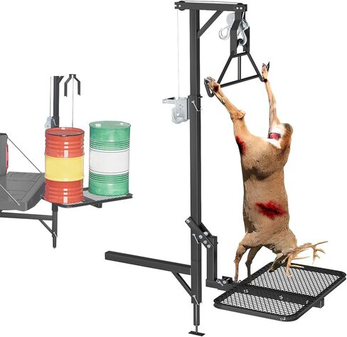 Truck Hitch Game Hunting Hoist - CROSSHIP Mounted Lifting System & Hitch Game Hoist - Easy 10-Minute Installation - 360 Degree Rotation, Detachable 3in1 (2025 Upgrade) in Kuwait