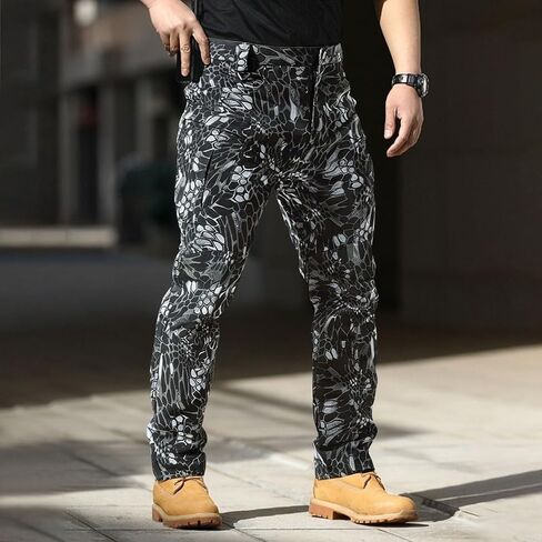 سروال البضائع التكتيكية للرجال RIPSTOP CAMO Multi MOCELTS تمتد مقاوم للماء البناء المشي لمسافات طويلة in Kuwait