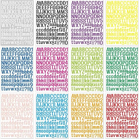 GOMTYEA Alphabet Stickers -24 Sheets 624 Pcs Cute Animal Colorful Letter Stickers,Self-Adhesive Dinosaurs Ocean Animals Insects Stickers for Decorative Scrapbooking Calendar, Kids Boys DIY Gift in Kuwait