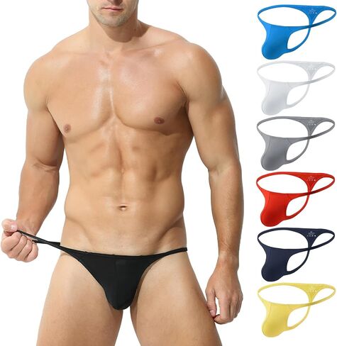 KAREN SPACE Ice Silk Sexy Men's Thong Underwear, Athletic Supporters for Men in Saudi Arabia