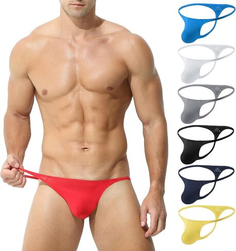 KAREN SPACE Ice Silk Sexy Men's Thong Underwear, Athletic Supporters for Men in Saudi Arabia