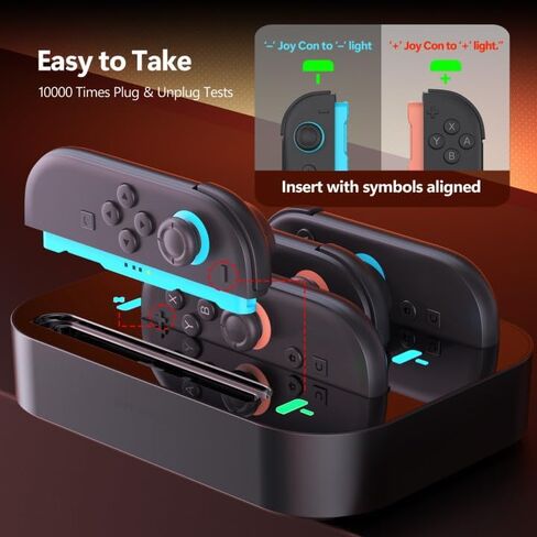 Gagaking Controller Charging Dock for Nintendo Switch 2, 4-in-1 Charger Stand with LED Indicator for Joy-Con, 2.5H Full Charged Organized Storage for Switch Accessories in Saudi Arabia