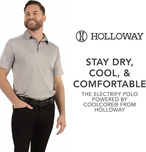 Holloway Men's Electrify Polo Powered by Coolcore in Saudi Arabia