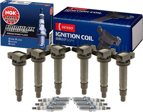 Denso 6 COP Direct Ignition Coils & NGK 6 Iridium IX Spark Plugs Gap 0.044" Kit For Toyota 4Runner FJ Cruiser Tacoma Tundra 4.0 V6 1GR-FE in Saudi Arabia