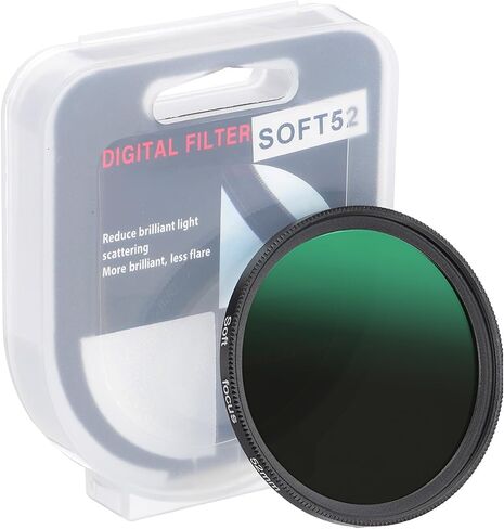 PATIKIL 46mm Mist Filter, Dreamy Soft Diffusion Filter Fog Effect Camera Lens Filter Slim Optical Glass with Lens Cap for Video Vlog Portrait Photography, Black in Saudi Arabia