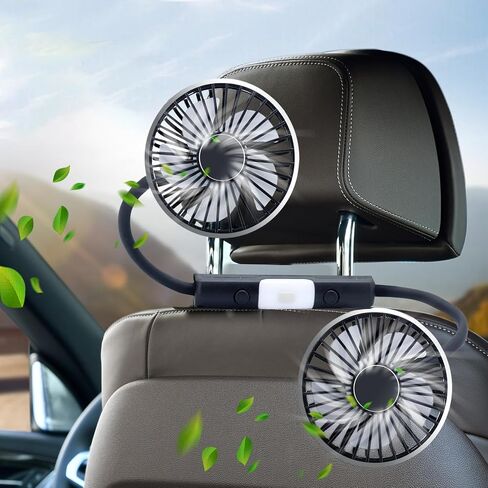 Backseat Car Fan for Baby Rear Facing, Adjustable Car Backseat Fans for Kids(No Battery) in Saudi Arabia