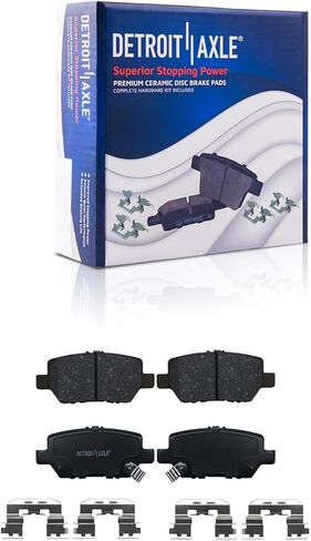 Detroit Axle - Brake Kit for 2005-2012 RL 2006 2007 2008 2008 2010 2011 حفر ودوارات الفرامل المحفورة والفرامل السيراميك بديل الخلفي الأمامي in Saudi Arabia