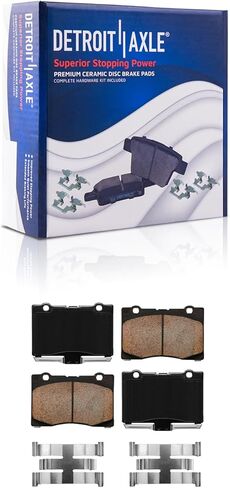 Detroit Axle - Brake Kit for 2005-2012 RL 2006 2007 2008 2008 2010 2011 حفر ودوارات الفرامل المحفورة والفرامل السيراميك بديل الخلفي الأمامي in Saudi Arabia