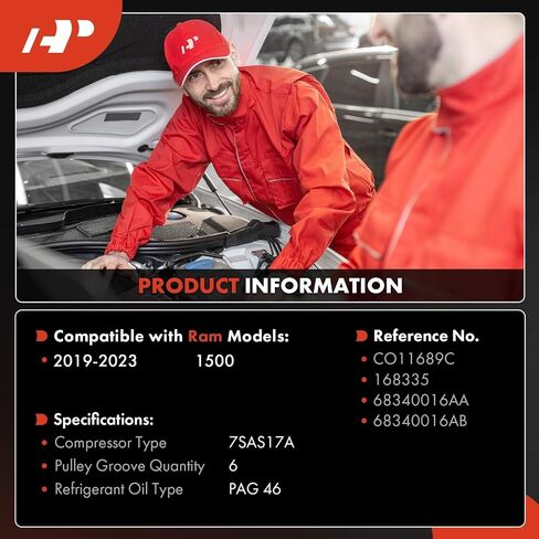 مكيف الهواء A-premium ضاغط AC مع القابض متوافق مع RAM 1500 2019 2020 2021 2022 2023 ، 5.7L in Saudi Arabia