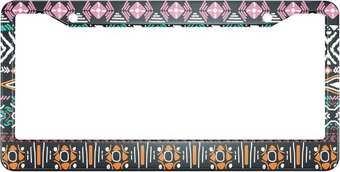 Swono Watercolor Floral License Plate Frame Pink Flowers Roses and Leaves on White License Plate Cover Aluminum Metal License Plate Holder Frame for Women Men Auto Decoration for US Car/Truck in Kuwait