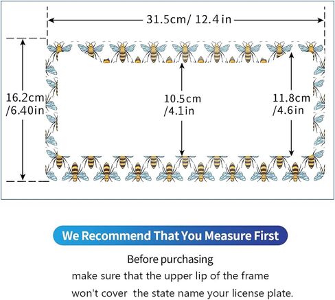 Swono Watercolor Floral License Plate Frame Pink Flowers Roses and Leaves on White License Plate Cover Aluminum Metal License Plate Holder Frame for Women Men Auto Decoration for US Car/Truck in Kuwait