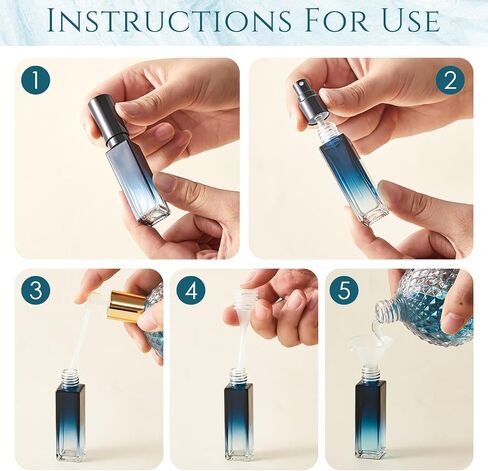 Domensi 20 Pcs 10ml Perfume Travel Refillable Bottles Glass Spray Bottle Perfume Atomizer for Cologne Dispenser Leak-proof Fragrance Bottles Atomizer Pump Bottle Kit(Assorted Colors,4.7 x 0.67 in) in Saudi Arabia