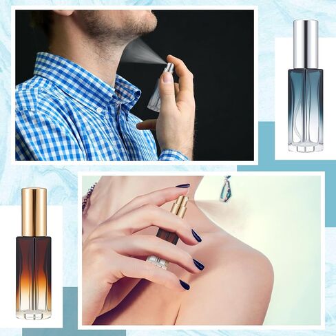 Domensi 20 Pcs 10ml Perfume Travel Refillable Bottles Glass Spray Bottle Perfume Atomizer for Cologne Dispenser Leak-proof Fragrance Bottles Atomizer Pump Bottle Kit(Assorted Colors,4.7 x 0.67 in) in Saudi Arabia