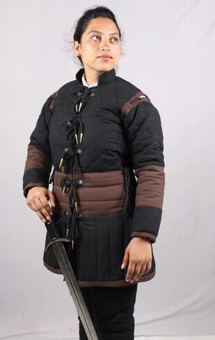 Medievals Women's/Female Thick Padded Gambeson Quilted JacketCotton Aketon for Renaissance Cosplay Costumes in Kuwait