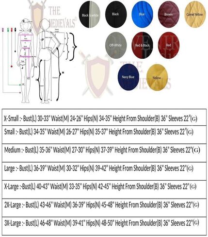 Medievals Women's/Female Thick Padded Gambeson Quilted JacketCotton Aketon for Renaissance Cosplay Costumes in Kuwait
