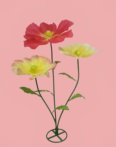 Large Artificial Flower for Decoration with Stands - 5.6 Ft Artificial Silk Giant Flower - Big Artificial Flores Gigantes for Wedding Party Banquet Backdrop Decor, Photography Props Window Display in Saudi Arabia
