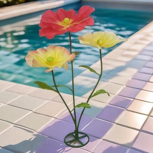 Large Artificial Flower for Decoration with Stands - 5.6 Ft Artificial Silk Giant Flower - Big Artificial Flores Gigantes for Wedding Party Banquet Backdrop Decor, Photography Props Window Display in Saudi Arabia