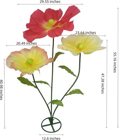 Large Artificial Flower for Decoration with Stands - 5.6 Ft Artificial Silk Giant Flower - Big Artificial Flores Gigantes for Wedding Party Banquet Backdrop Decor, Photography Props Window Display in Saudi Arabia