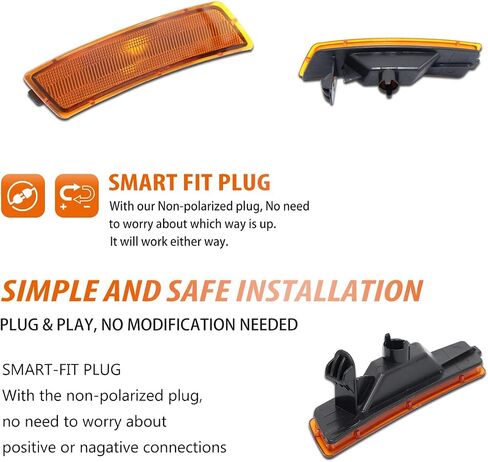 ADIIL Amber Lens Side Marker Lights Housings Compatible with VW Beetle 2012-2019，2018-up VW Ti-guan, Replace OEM Front Bumper Sidemarker Housing Kit in Saudi Arabia