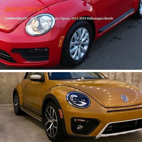 ADIIL Amber Lens Side Marker Lights Housings Compatible with VW Beetle 2012-2019，2018-up VW Ti-guan, Replace OEM Front Bumper Sidemarker Housing Kit in Saudi Arabia