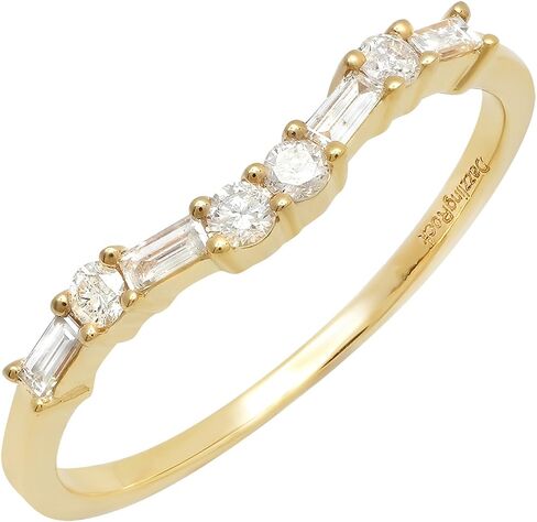 مجموعة DazzlingRock 0.25 CTTW 14K جولة ذهبية صلبة و BAKuette Diamond Wedding Band 1/ in Saudi Arabia