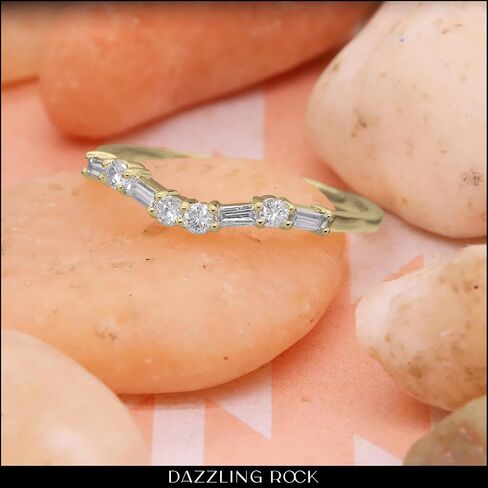 مجموعة DazzlingRock 0.25 CTTW 14K جولة ذهبية صلبة و BAKuette Diamond Wedding Band 1/ in Saudi Arabia