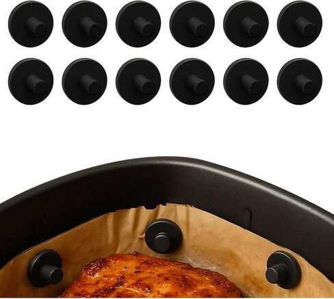 Air Fryer Liner Silicone Magnets 8Pcs, High Temp Resistant Parchment Paper Holder for Iron Air Fryers, Secures Disposable Paper Liner Safely, Prevents Burning & Food Covering (8pcs) in Saudi Arabia