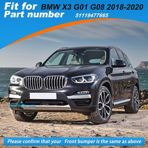 قبعة غطاء السحب الأمامية لخطاف السحب من أجل BMW X3 G01 G08 2018 2019 2020 51119477665 (Matte Black ، جانب الركاب الأيمن) in Saudi Arabia