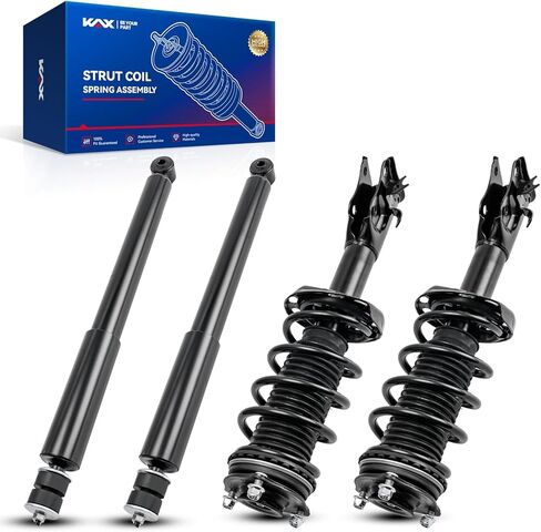 KAX Quick Front Rear Struts for Honda 2006 2007 2008 2009 2010 2011 Civic 1.8L/1.3L Front Rear Shocks Complete Struts Assemblies with Coil Spring Set of 4, Replace 172286 172287 5609 * 2 in Saudi Arabia