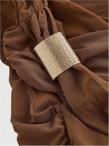 Verdusa Women's Sleeveless One Off Shoulder Asymmetrical Ruched Trendy Going Out Fitted Cropped Tops in Saudi Arabia