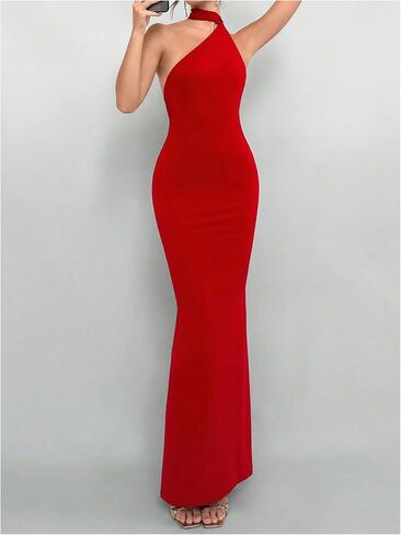 Gorglitter Open Women's Open Back Bodycon Maxi Dress in Saudi Arabia