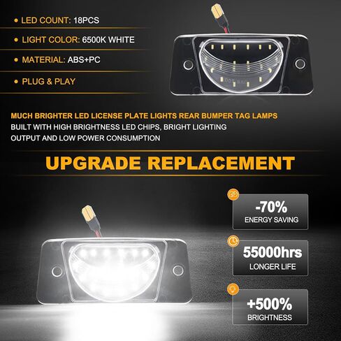 Gempro LED LED لوحة LIDAL LIGHT TAG TAG ANDERSBLY متوافقة مع 2002-2009 CHEVY TRAILBLAZER GMC ENVOY 2004-2007 RAINIER ، 6000K WHITE in Saudi Arabia