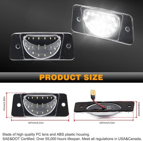 Gempro LED LED لوحة LIDAL LIGHT TAG TAG ANDERSBLY متوافقة مع 2002-2009 CHEVY TRAILBLAZER GMC ENVOY 2004-2007 RAINIER ، 6000K WHITE in Saudi Arabia