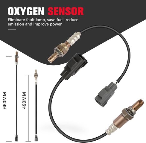 O2 Oxygen Sensor Compatible for Volvo S40 2007-2010 2.4L, V50 2007-2010 2.4L, Upstream and Downstream, 2-PC Set, Replace# MHK500870, C2P16396 in Saudi Arabia